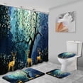 thumbnail image 7 of 4 Pcs Christmas Star Shower Curtain Sets with Rugs for Bathroom Decor,Sky Night Bathroom Shower Curtain Sets,Twinkle Bathroom Sets with Shower Curtain and Rugs, 7 of 7