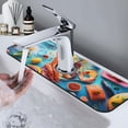 thumbnail image 7 of Fuzoiu Surreal Seafood Extravaganza Print Kitchen Faucet Suction Pad, Sink Splash Guard Faucet Mat, Faucet Handle Drip Catcher Tray Drying Mat For Bathroom Kitchen Bathroom Countertop, 7 of 7