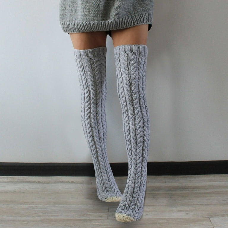 Cable Knit Thigh Highs | escapeauthority.com