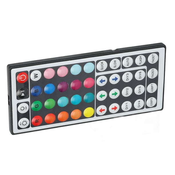 Mando a distancia por infrarrojos con 44 teclas, mando a distancia con tira de luces LED, mando a distancia con LED, fiabilidad excepcional