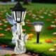 thumbnail image 5 of Estatua solar de jardín con luz, resina, decoración de jardín, adorno de césped, escultura decorativa Hada, 5 of 8