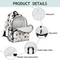 thumbnail image 3 of French Bulldog and Heart White Cute School Backpack Bag for School with Padded Back and Adjustable Shoulder Straps 15.25"x11.5"x5.25", 3 of 4