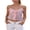 Pink, variant on Women's Sleeveless Camisole Stylish Sequin V Neck Slim Sheer Spaghetti Strap Tank Tops