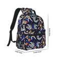 thumbnail image 2 of Goofa Astronauts in sport Pattern Comfortable Student Backpack - Ergonomic Design, Durable, Water-Resistant, Multi-Compartment,Travel, and Outdoor Activities, 2 of 5