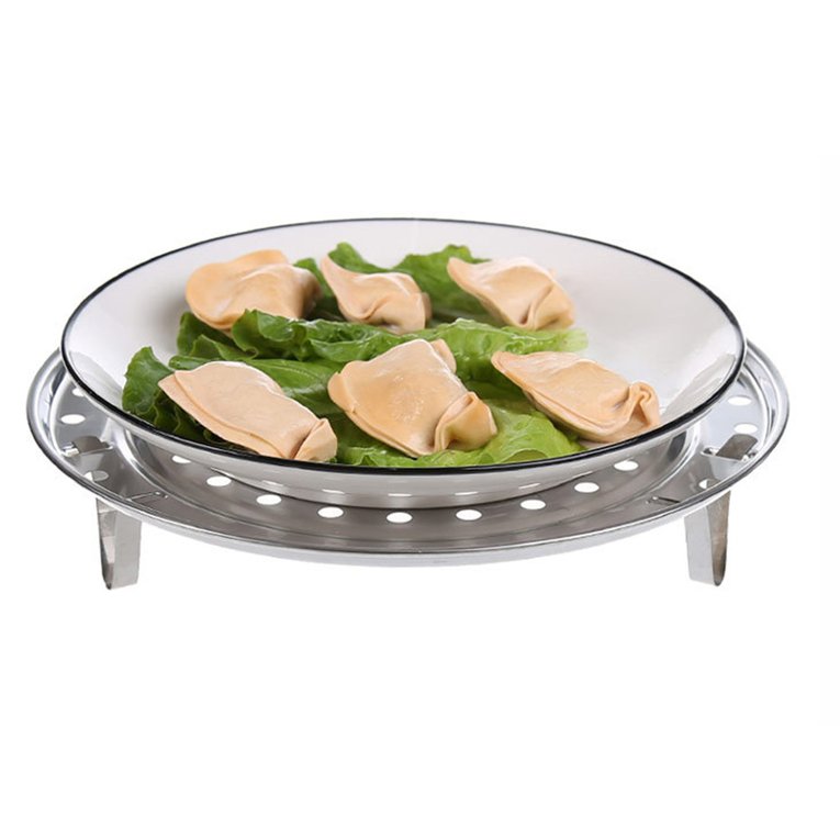 Kitchen Round Stainless Steel Steamer Rack Insert Stock Pot Steaming