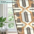 thumbnail image 4 of Yayeee Window Curtains Light Filtering 63"x52" Grommet Panel Pair Home Living Room Decor, Beige Geometric, 4 of 7