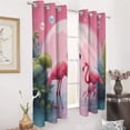 thumbnail image 3 of Tropical Flamingo Paradise(4) Luxury Window Curtains Blinds for Living Room Kids Bedroom Bathroom Kicthen Door Home Decor 2 Panels, 3 of 6