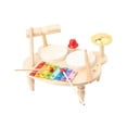 thumbnail image 2 of Juego de batería de xilófono Montessori, regalo de cumpleaños, juguete de aprendizaje de habilidades motoras finas, juguete de instrumento Musical SM SunniMix Tambor xilófono juguetes, 2 of 8