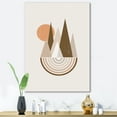 thumbnail image 2 of Designart ' Minimalistic Red Full moon Landscape With Mountain ' Modern Canvas Wall Art Print, 2 of 4