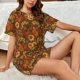 thumbnail image 4 of Balery Chicken And Rooster Conjunto de Pijama para Mujer con Estampado, Dos Piezas de Manga Corta y Shorts, Ropa de Dormir Suave con Cuello Redondo y Bolsillos-4X-Large, 4 of 6