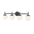 thumbnail image 4 of Millennium Lighting 929 Lighting 4 Light Bathroom Vanity Fixture with Opal Glass Shades Matte Black Black Matte 4 to 8 Inches, 4 of 5