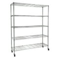 thumbnail image 2 of IVV 5-Tier Storage Shelf Heavy Duty Metal Utility Cart with Wheels for Home Garage, NSF-Certified, Silver, 2 of 8