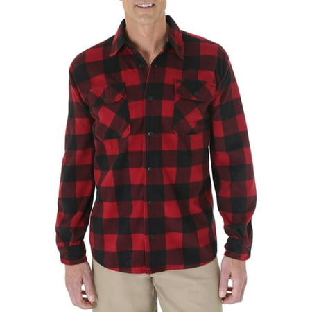 Wrangler Big Men's Long Sleeve Fleece Shirt - Walmart.com
