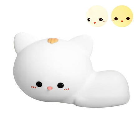 

Desheus Atmosphere Light Adjustable Decorative Remote Control Cute Cat Silicone Color Changing LED Night Lamp for Bedroom