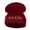 Maroon, variant on Shalom Happy Hanukkah Embroidered Long Knitted Beanie - Black OSFM