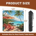 thumbnail image 2 of Mahjong Mat 31.5" x 31.5" Tropical Beach Red Adirondack Chairs Colorful Umbrella Palm Trees Non-Slip Noise Reduction American Mahjong Tiles Table Cover for Dominoes Poker Card Board Games Gift, 2 of 8