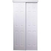 Home Décor Innovations 106 Series 6-panel Design Bypass Door, White, 72x80in.