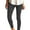 Grey, variant on Seductiva Black Women's Wide Leg Pants Women's Jegging Pants - Biker Style Skinny Ankle Pants with Zipper Detail | High Waisted Pleated Pull-On Pencil Pants | Stretchy Jegging Trousers
