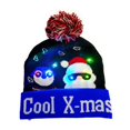 thumbnail image 1 of LED Christmas Knitted Hat Light Up Xmas Beanie Cap Unisex Winter Beanie Sweater Hat with Colorful LEDs for Christmas New Year, 1 of 5