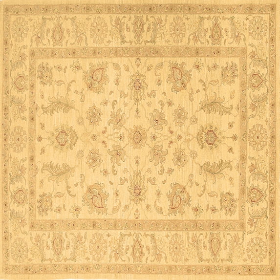 Ahgly Company Indoor Square Persian Brown Traditional Area Rugs, 4' Square