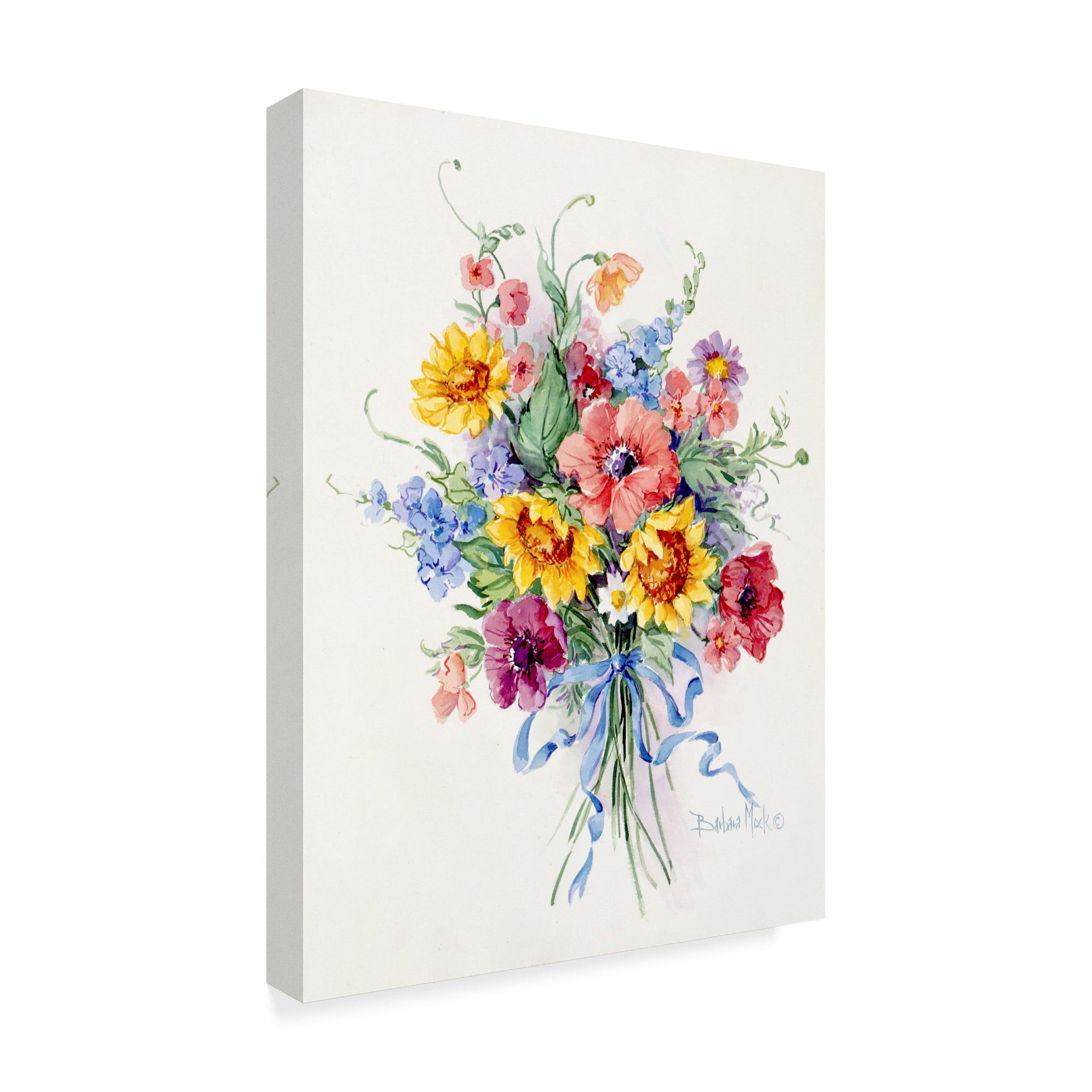Trademark Fine Art 'Blue Ribbons' Canvas Art by Barbara Mock