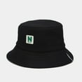 thumbnail image 2 of ZHENHONG Bucket Hats for Women Fashion Embroidery Outdoor Basin Hat Summer Sun Hat Casual Solid Color Headwear Black, 2 of 2