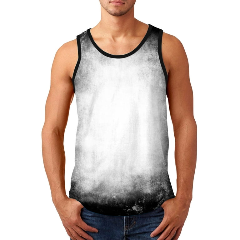 MRULIC tank tops men Men Summer Printed Casual Beach Top Shirt
