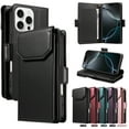 thumbnail image 6 of ELEHOLD Wallet Case For iPhone 11, Luxury PU Leather Shockproof Magnetic Flip Kickstand Card Slots Cash Pocket Wallet Case With Detachable Lanyard,Black, 6 of 11