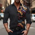 thumbnail image 1 of Camisa de manga larga con botones y cuello tipo polo para hombre, diseño creativo y nuevo, ropa cómoda para hombre, primavera, 1 of 6