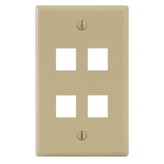 IC107F04IV - 4Port Face Ivory BY ICC