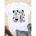 thumbnail image 1 of Disney Cartoon Tee Shirt Mickey Mouse Women Short Sleeve Summer Spring Print Clothing Casual Fashion Graphic T-shirtsS Gao Jinjia LED, 1 of 2