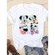 thumbnail image 1 of Disney Cartoon Tee Shirt Mickey Mouse Women Short Sleeve Summer Spring Print Clothing Casual Fashion Graphic T-shirtsL Gao Jinjia LED, 1 of 2