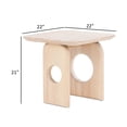 thumbnail image 5 of Benjara Aky 22 Inch Side End Table, Square Marble Top, Open Frame, Natural Brown, 5 of 5