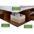 thumbnail image 4 of Memomad Bali Storage Platform Sturdy Bed Frame with Drawers and More (Caramel Brown Wood Queen Size), 4 of 8