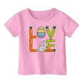 thumbnail image 6 of LRen Girls Easter Shirt Size 6 Bunny Eggs Hunts Short Sleeve T Shirt Top Loose Happy Easter Blouse Tops Tee for Toddler & Kids, 6 of 7