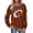 Brown, variant on Womens Oversized Sweatshirts, Sweatshirts for Women Fleece Crewneck Sweaters Casual Tops Comfy Fall Fashion Outs Winter Clothes