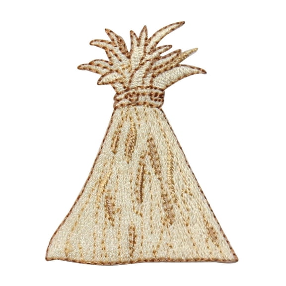 ID 9033 Wheat Bundle Patch Haystack Farm Hay Feed Embroidered Iron On Applique