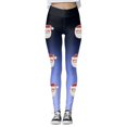 thumbnail image 4 of MKLEKYY Conjunto deportivo para mujer Leggings para entrenamiento, leggings con estampado navideño, pantalones de bloques de color, leggings elásticos suaves 1373, 4 of 4