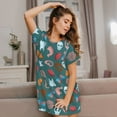 thumbnail image 3 of Naloa cute Skull organ Print Women Nightgowns,Womens Loungewear,Short Sleeve Sleepwear,Comfy Ladies Nightdress, 3 of 6