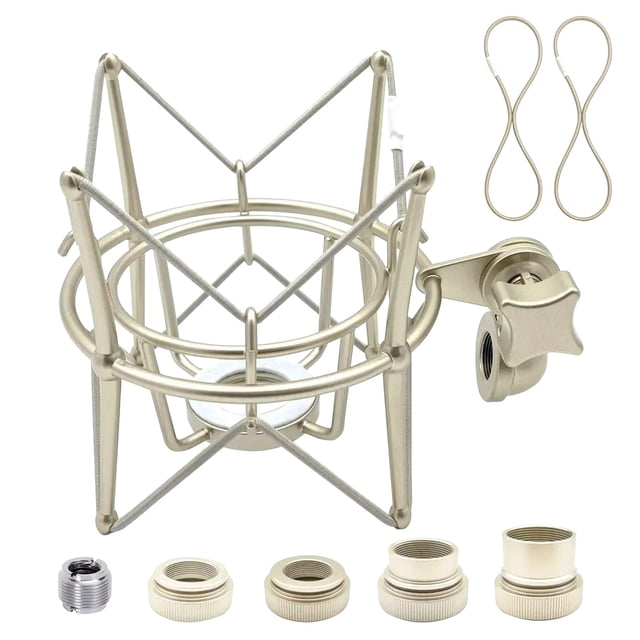 Soporte amortiguador para micrófono SUUNTOK AT2020 Universal Champagne