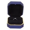 thumbnail image 4 of NFTIGB Premium LED Light Ring Box Jewelry Display Gift Box for Engagement Wedding Proposal Anniversary Blue Color Includes Built-In Battery Elegant Flocking Velvet Interior, 4 of 9