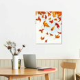 thumbnail image 2 of ERAPDAUR  Fall Leaf Wall Art For Bathroom Falling Red Orange Maple Leaves Abstract Canvas Wall Art Wall Paintings Home Decor Autumn Wall Pictures For Living Room Office Ready To Hang 16x20 in, 2 of 5