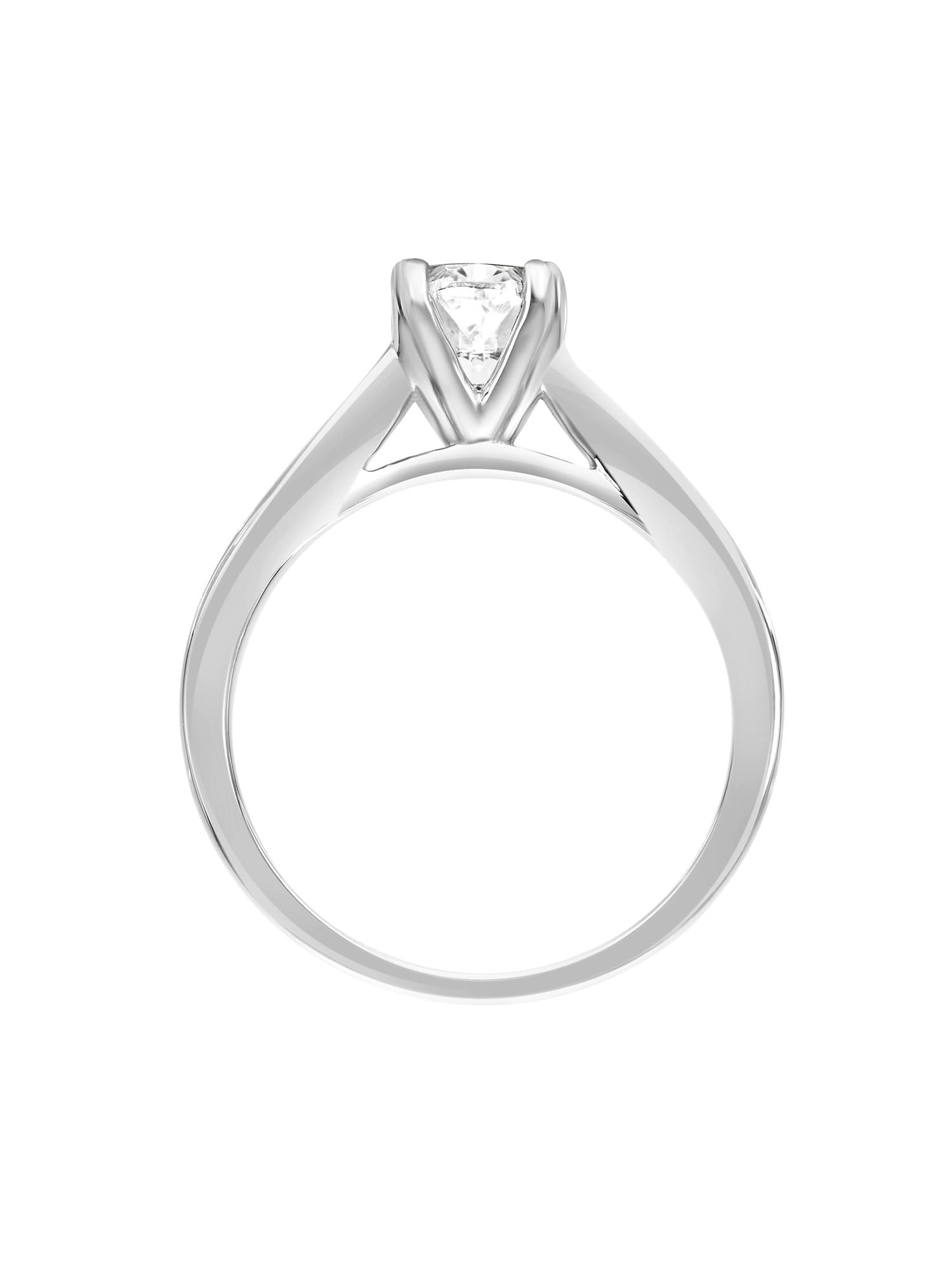 1 Carat DEW Oval Moissanite Sterling Silver Solitaire Engagement Ring