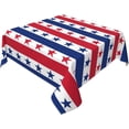 thumbnail image 2 of USA Flag Checkered Tablecloth Square 60x60 Inch Stars Patriotic Plaid Table Cloths for Parties Waterproof Fabric Protector for July 4th Independence Day Tablecloths Decorative for Party Holiday, 2 of 6