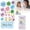 C, variant on Party Favor Cute Stickers DIY Stress Decorative 3D Embossed Stickers Handmade For Friends Family Gift Solid Black