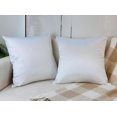 thumbnail image 3 of Housse de Coussin Carrée en Faux Soie 18x18 Pouces, Fermeture Éclair, Blanc (Ensemble de 2), 3 of 7