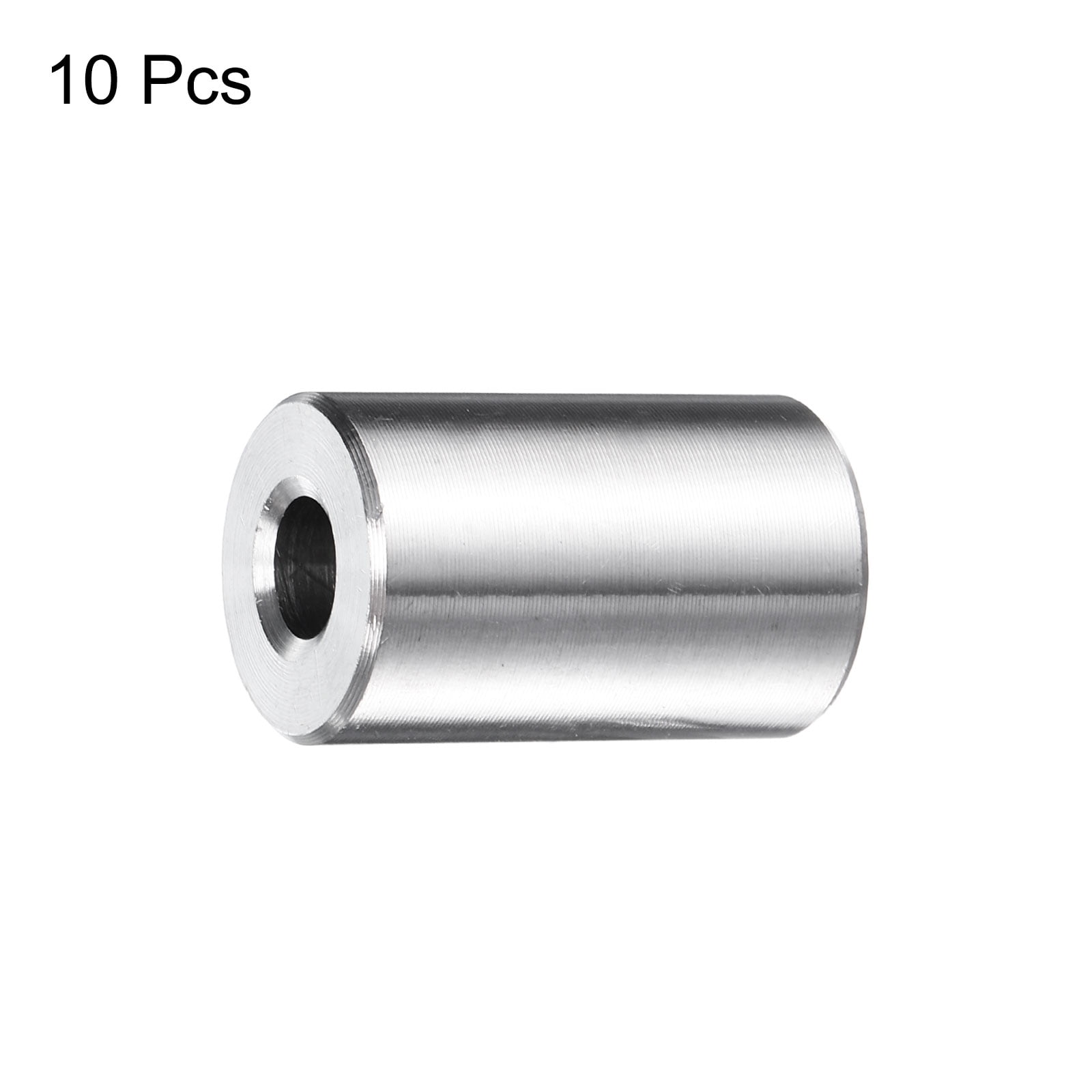 10 Packs Stainless Steel Spacer 1/4" Bore x 5/8" OD x 1" Length