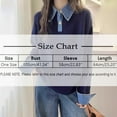 thumbnail image 3 of ZJXFGS Sweater With Collared Shirt Attached Women,Collared Sweatshirts For Women,Womens Collared Sweater,Work Tops For Women,Sweater Shirt,Dressy Blouses For Women,Twofer Tops For Women,Navy,One Size, 3 of 4