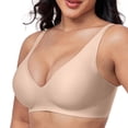 thumbnail image 2 of HNMKIU Women Sports Bras Strappy Padded Medium Yoga Workout Tops Breathable Athletic Activewear Seamless Adjustable Chest Band Khaki - XL, 2 of 4