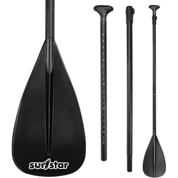 surfstar Adjustable 3-Piece Aluminum Alloy SUP Paddle, Afloat Stand Up Paddle Board Paddle, Lightweight SUP Paddle